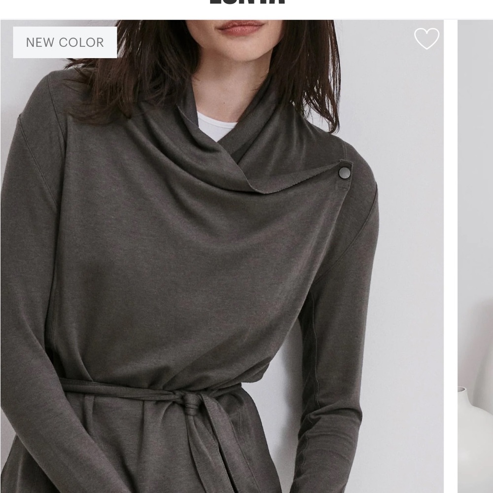 Brand new in box Libya Organic Pima Robe in Meditative Grey